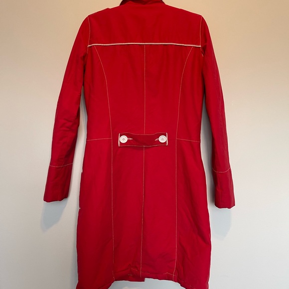ONLY Brand Stylish Red Trench Coat - Picture 5 of 15